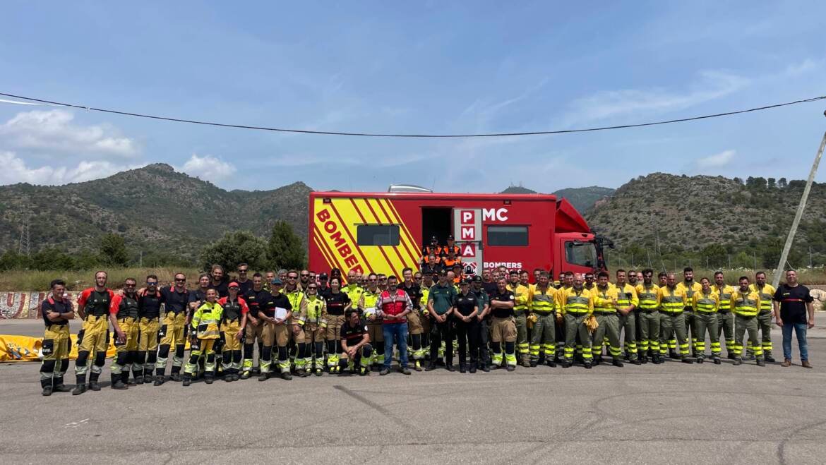 Firefighting operation during summer season