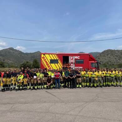 Firefighting operation during summer season