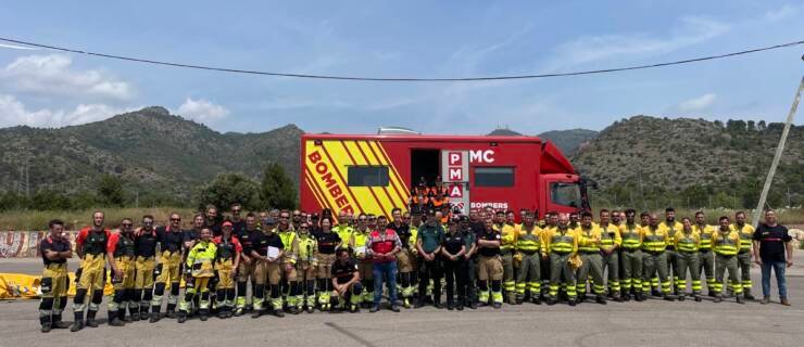 Firefighting operation during summer season